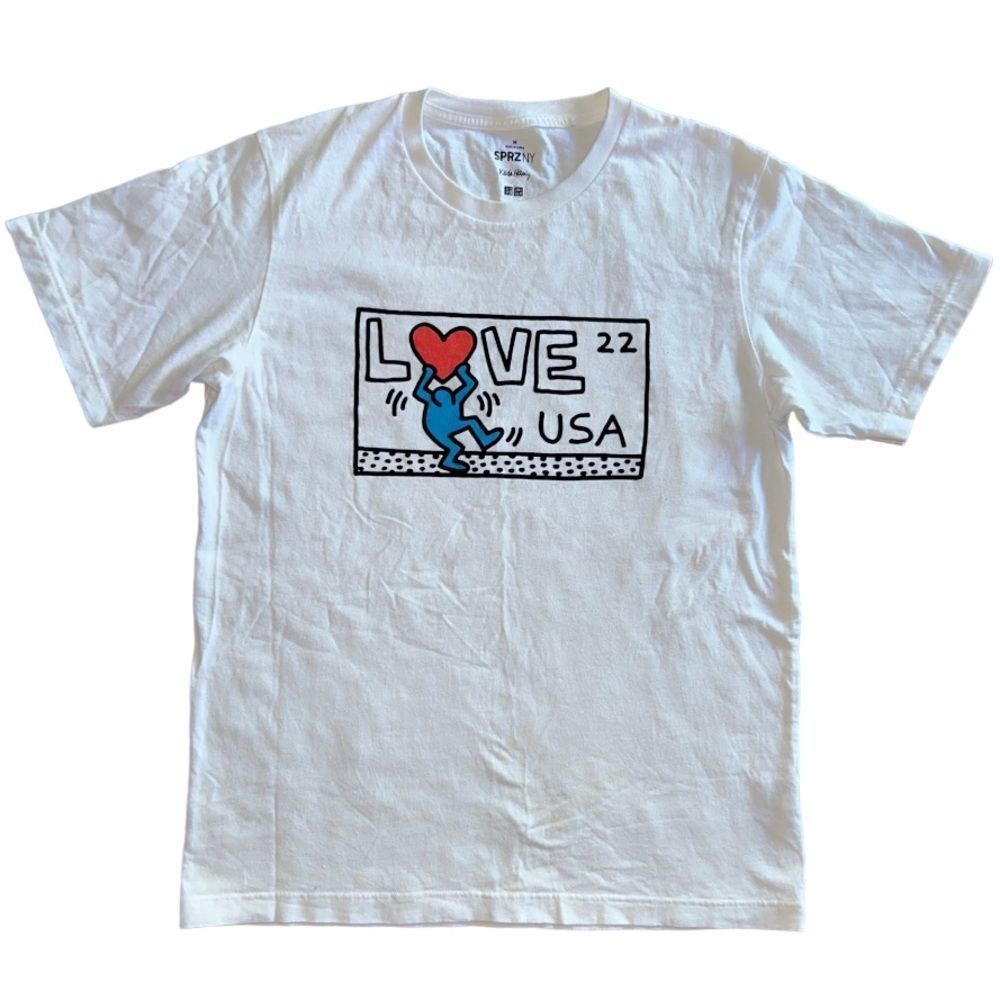 "Love 22 USA" Keith Haring Modern Velour T-shirt
